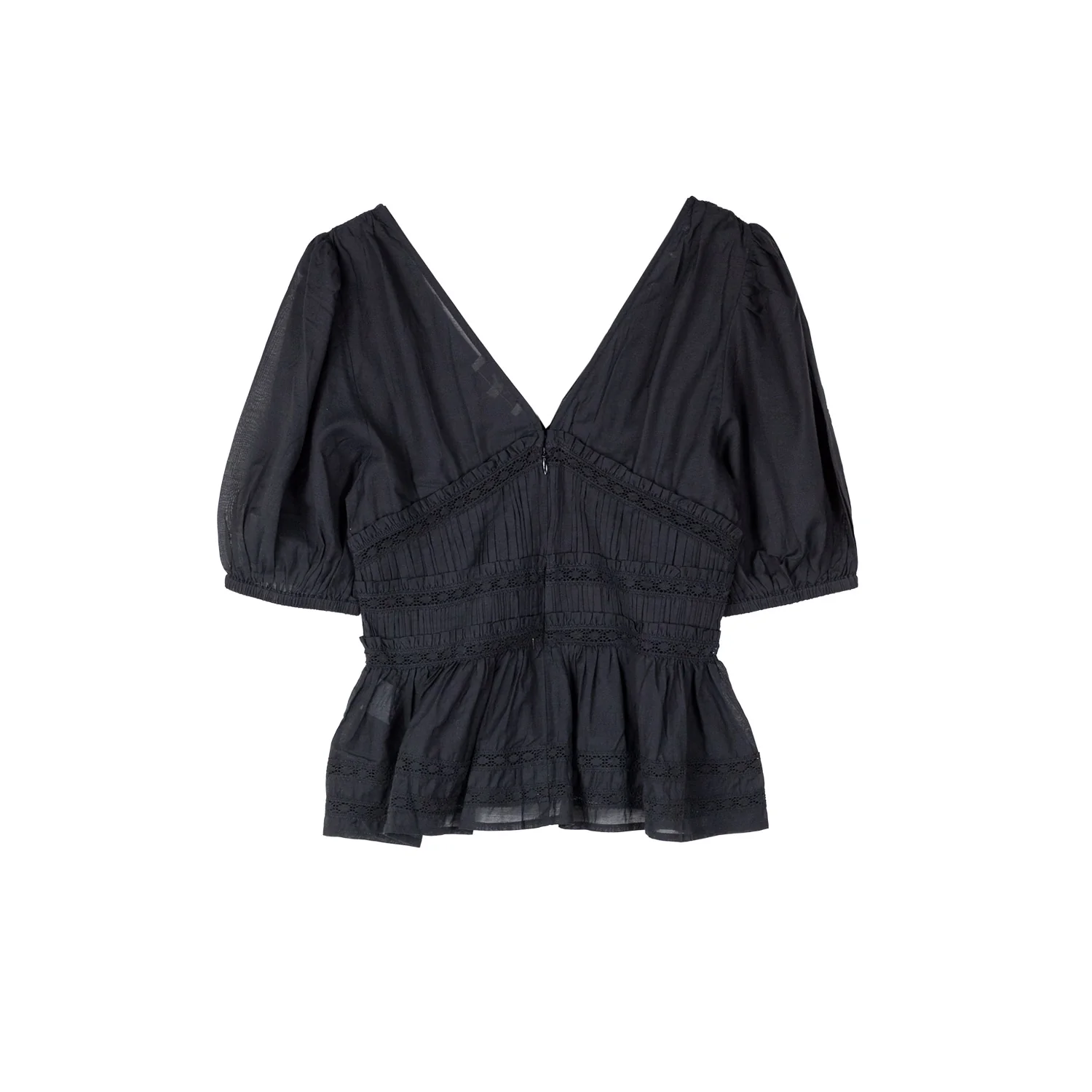 Sea NY NOMI SOLID V-NECK TOP, Black - Image 4