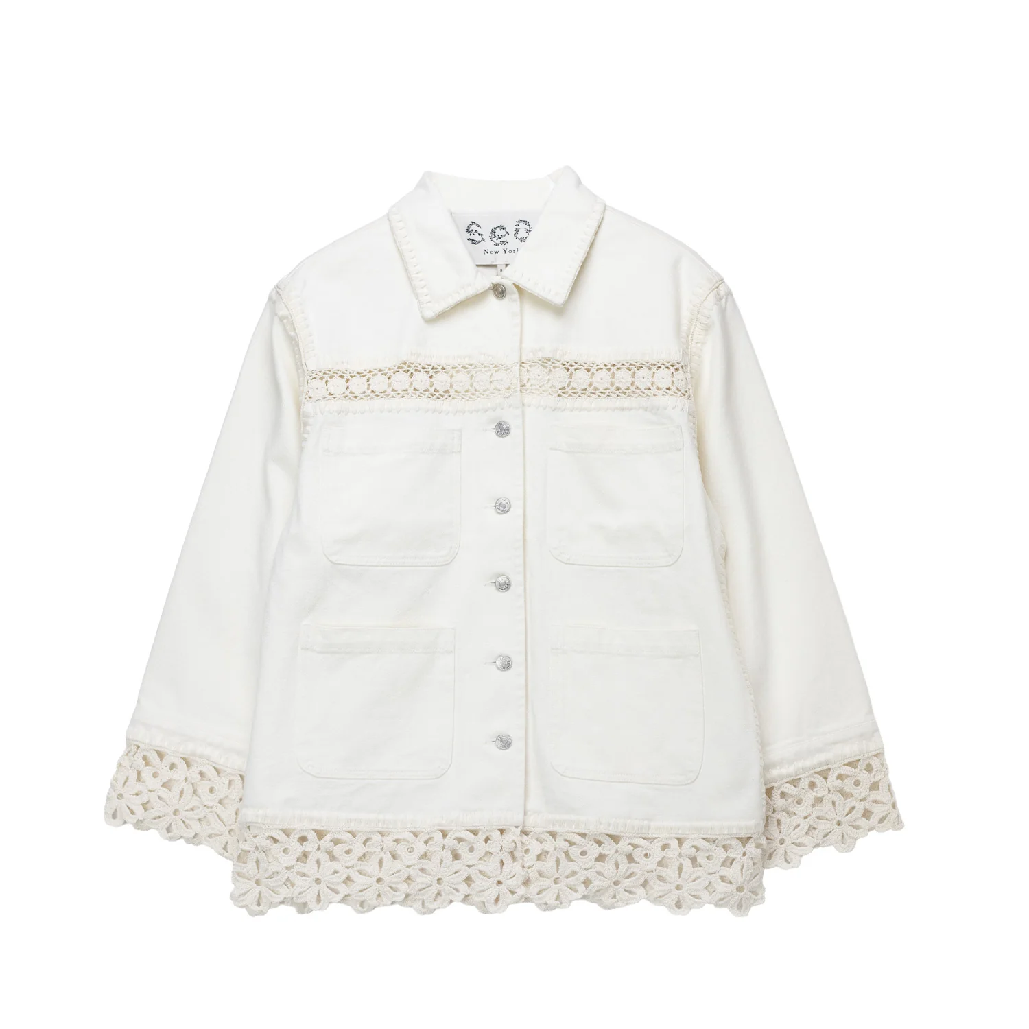 Sea NY STASIA DENIM JACKET, Cream