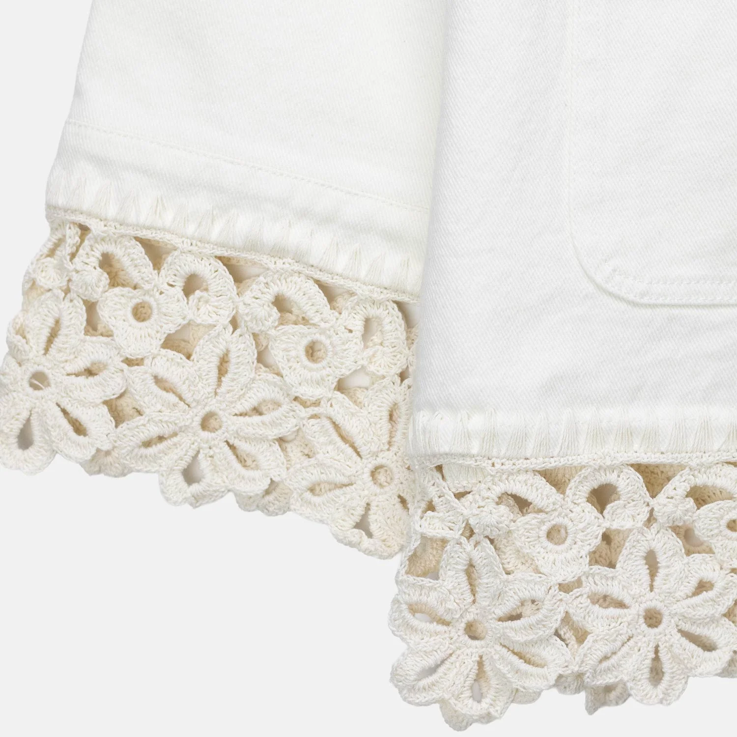 Sea NY STASIA DENIM JACKET, Cream - Image 4