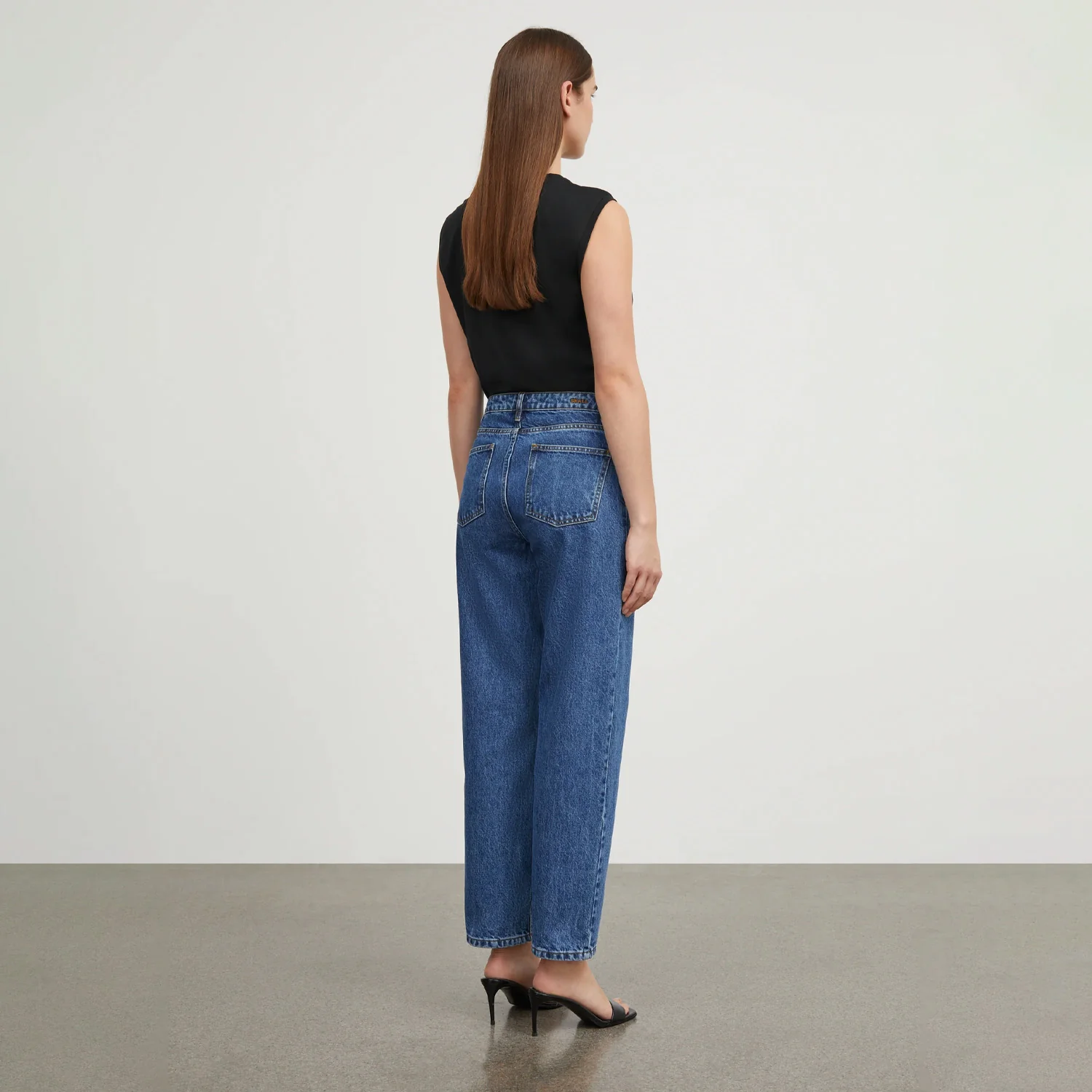 Skall Studio ALLISON CROPPED JEANS, Mid Blue - Image 3
