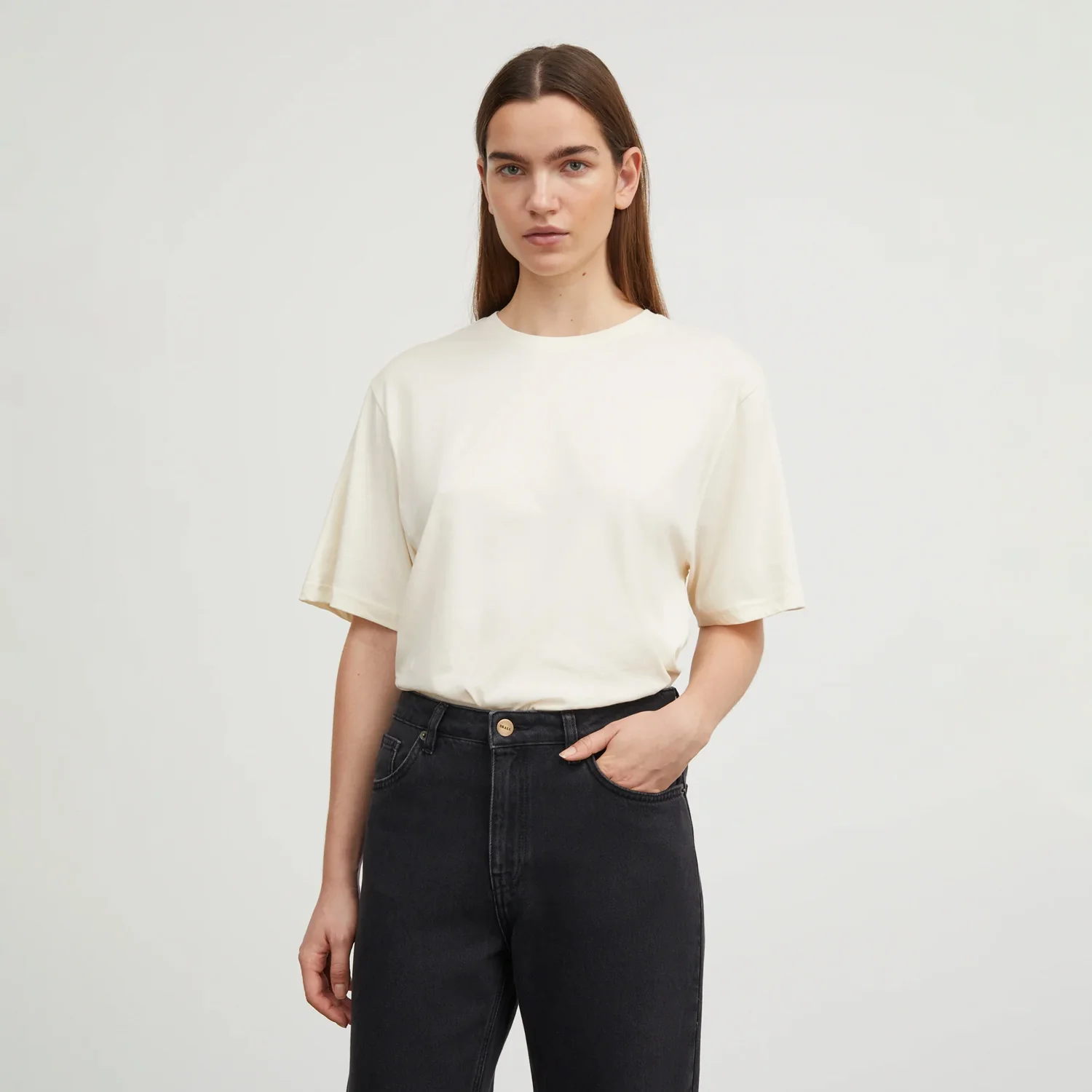 Skall Studio ANDY OVERSIZE TEE, Light Cream - Image 2