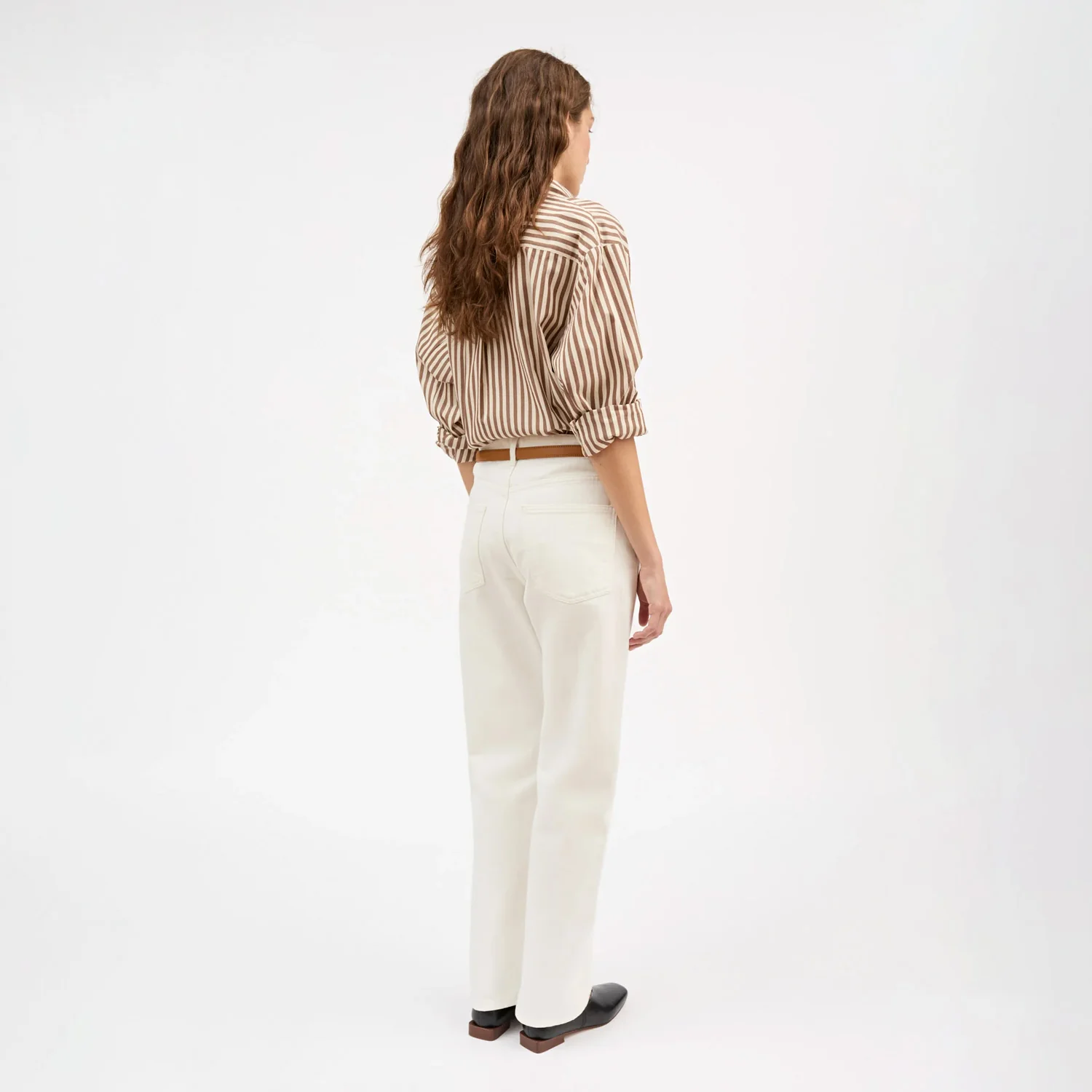 Skall Studio EDGAR SHIRT, Brown/Ecru - Image 3