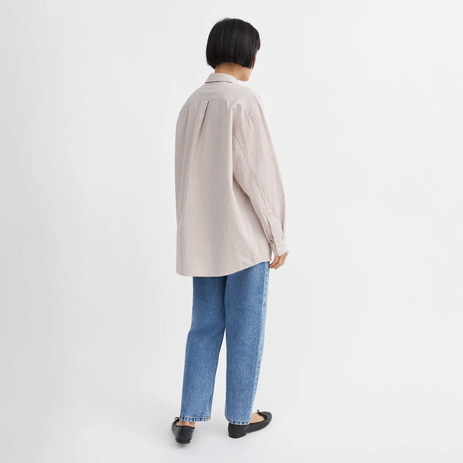 Skall Studio EDGAR SHIRT, Warm Beige/White Stripe - Image 3