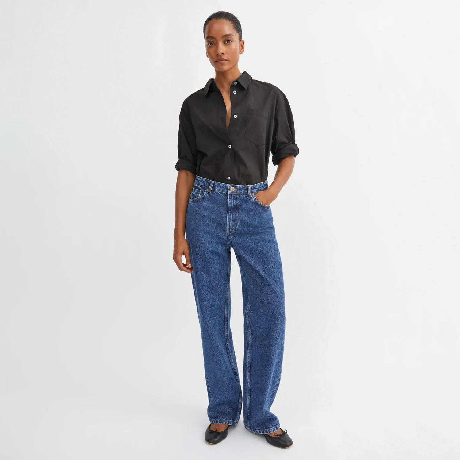 Skall Studio MADDY STRAIGHT JEANS, Mid Blue - Image 2