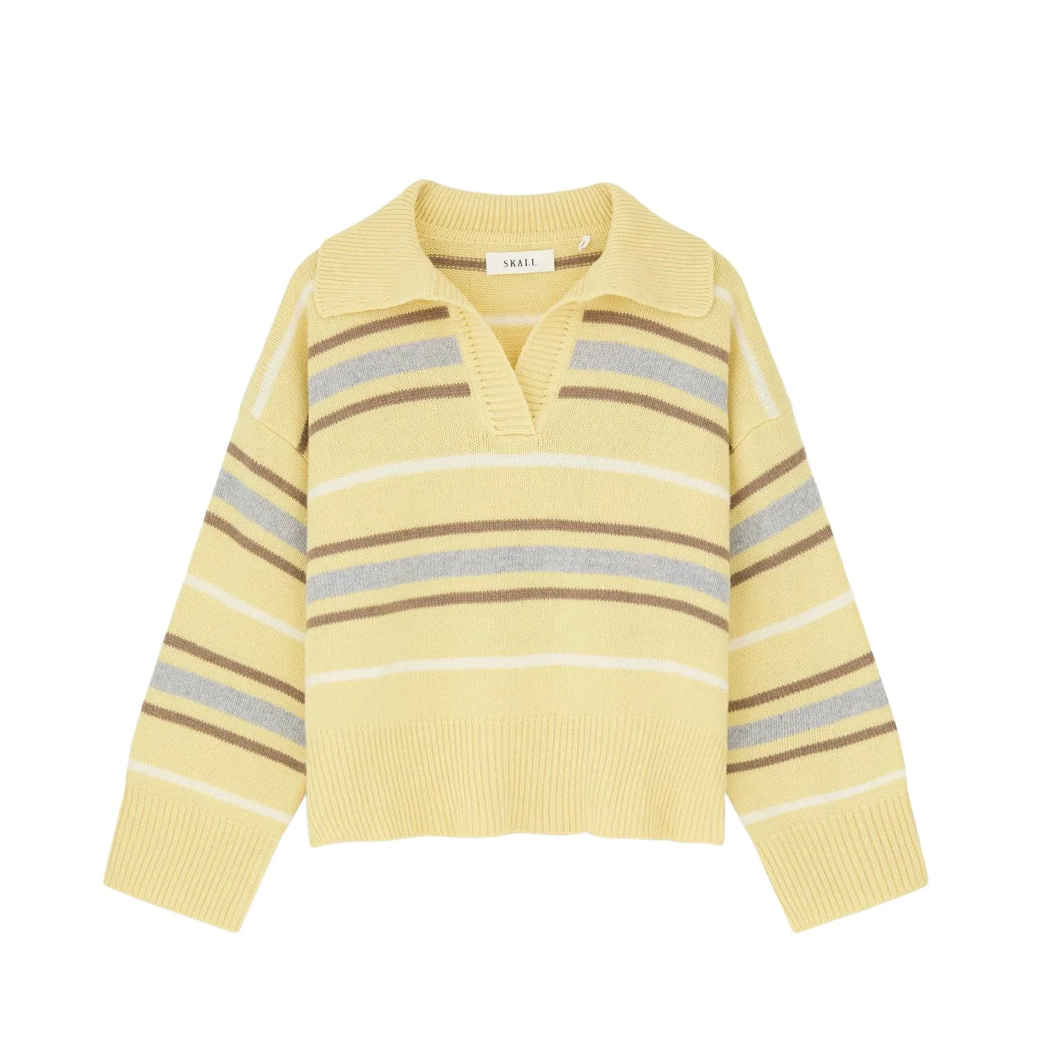 Skall Studio PAUL V-NECK JUMPER, Yellow