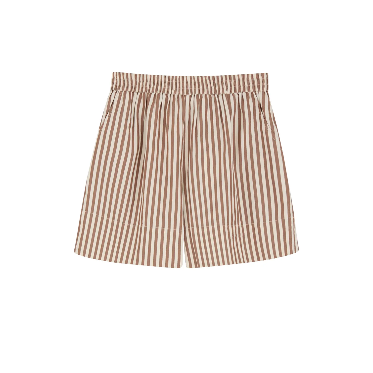 Skall Studio VETIVER SHORTS, Brown/Ecru