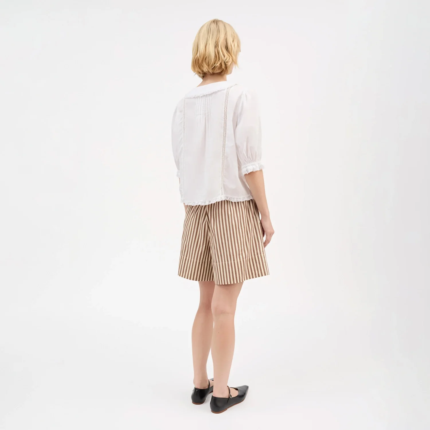 Skall Studio VETIVER SHORTS, Brown/Ecru - Image 3