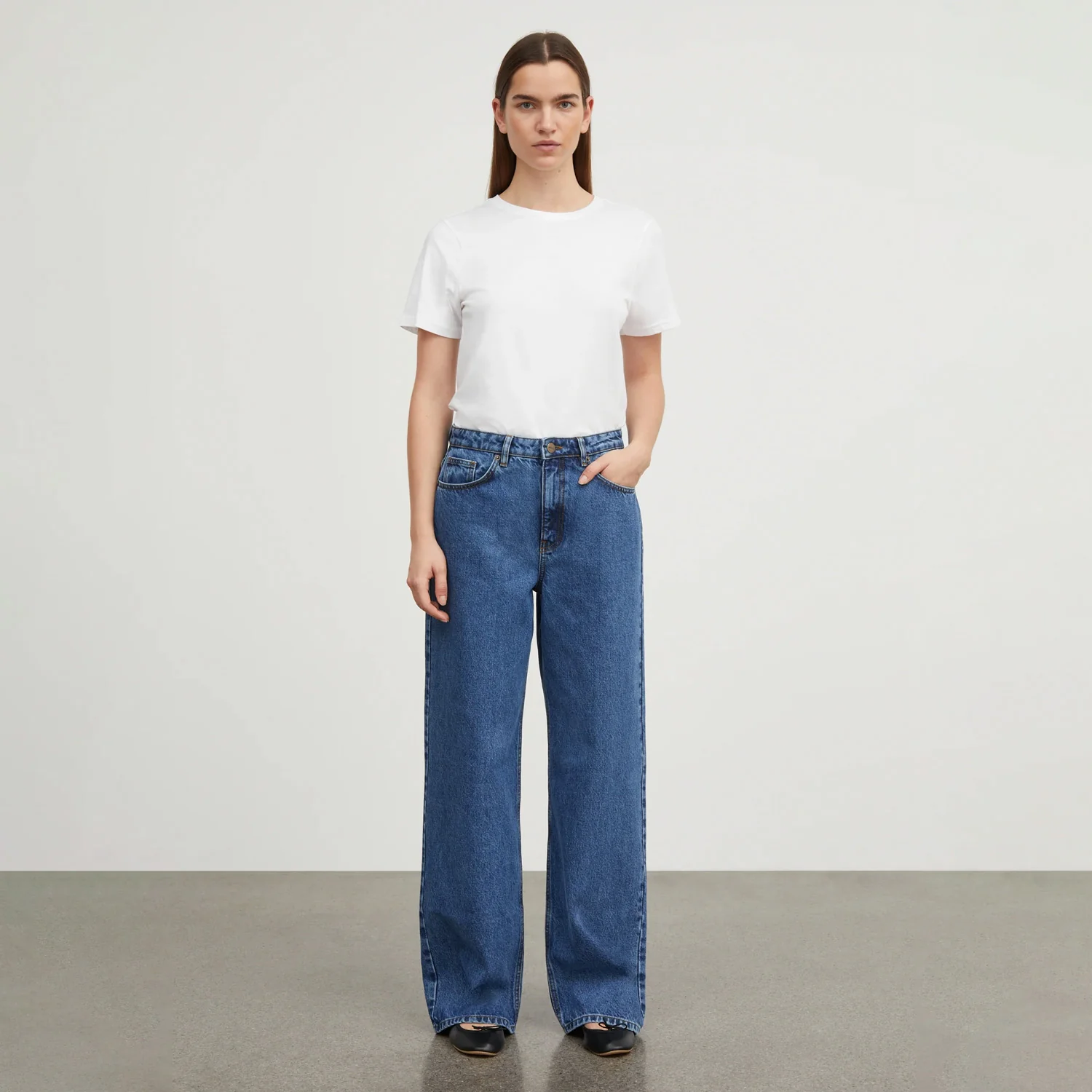 Skall Studio WILLOW WIDE JEANS, Mid Blue - Image 2