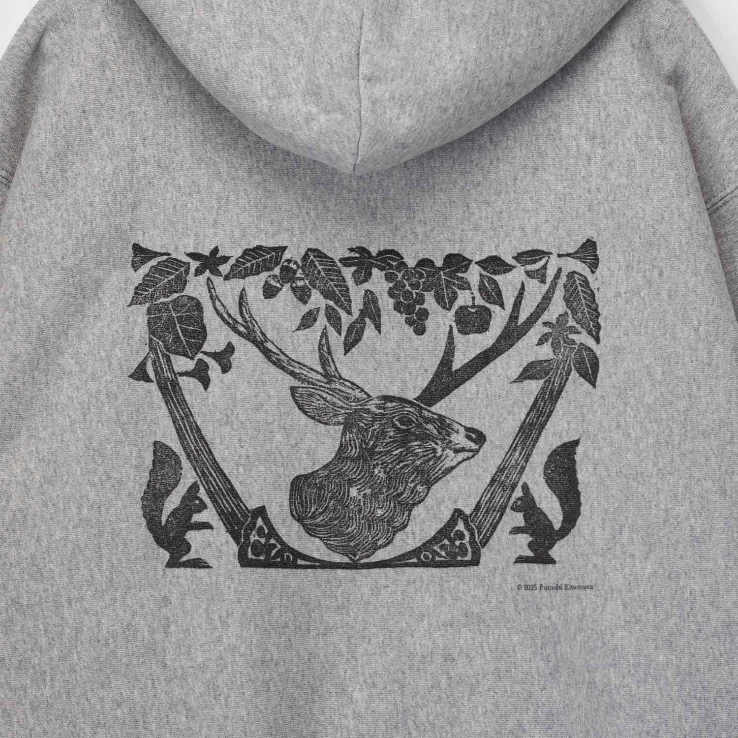 South2 West8 X F. KITAMURA SWEATSHIRT PARKA, Grey - Image 5