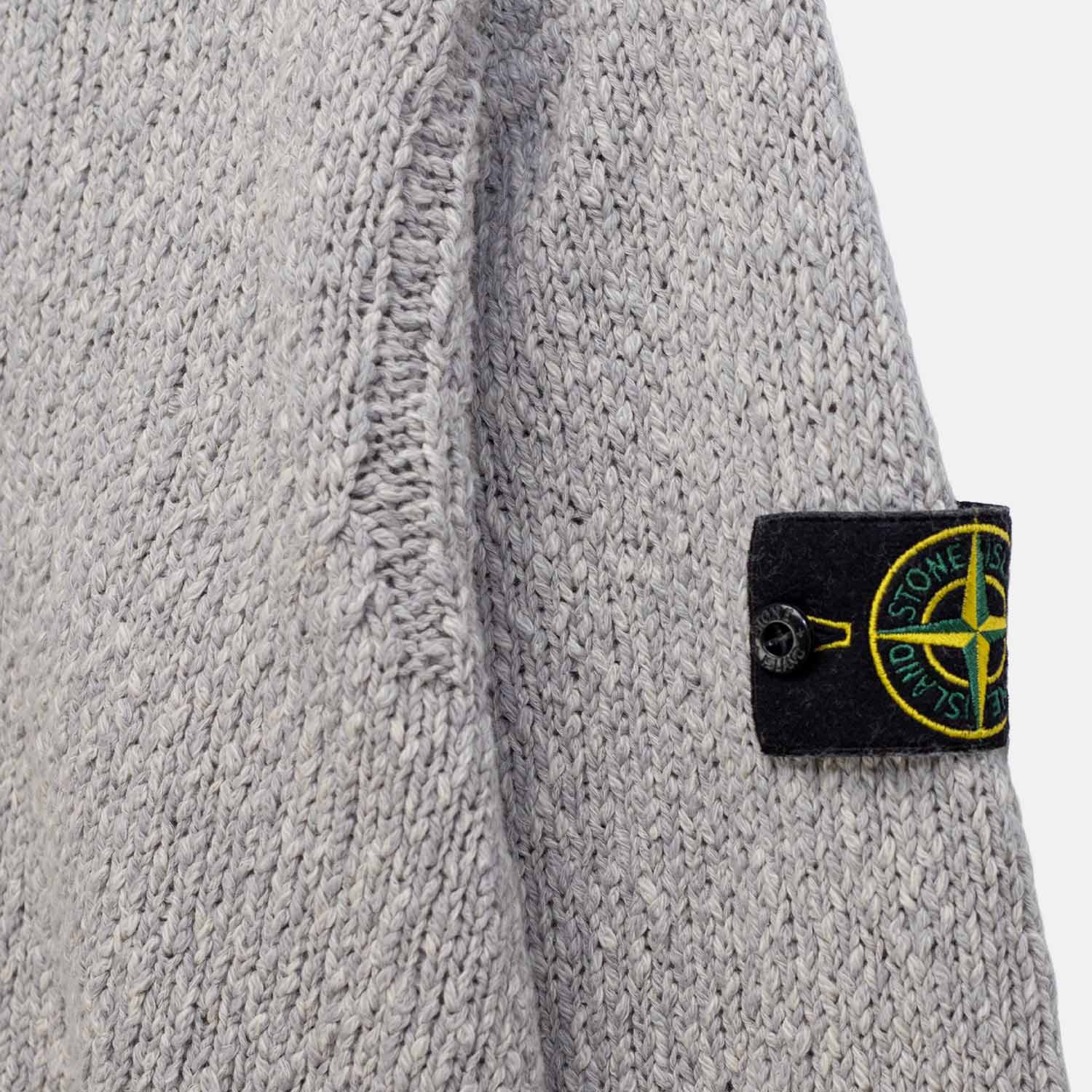 Stone Island 5100025 CREWNECK KNIT, Pearl Grey - Image 4