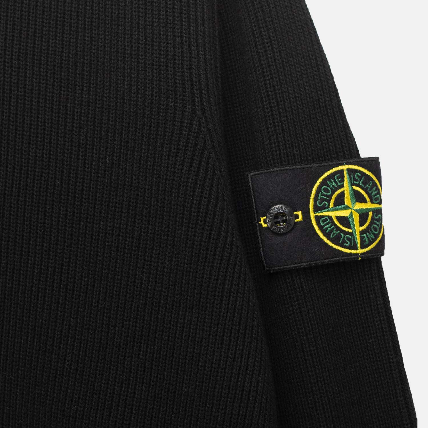 Stone Island 5100124 L/S POLO, Black - Image 5