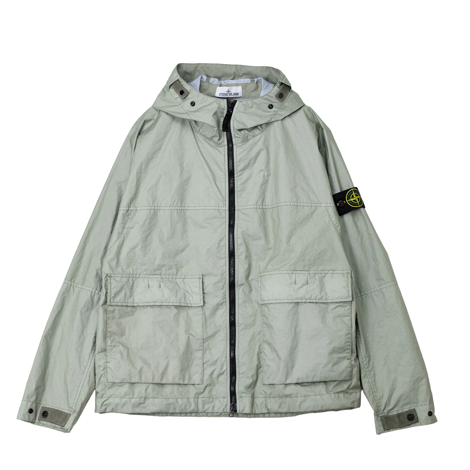 Stone Island 4100004 MEMBRANE 3L TC SHORT PARKA ARMY, Sage Green