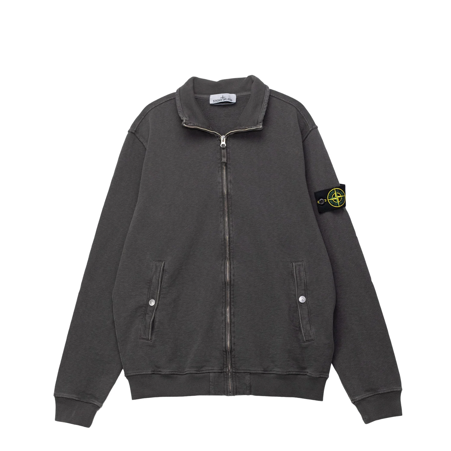 Stone Island 6100033 ZIP UP CARDIGAN, Charcoal