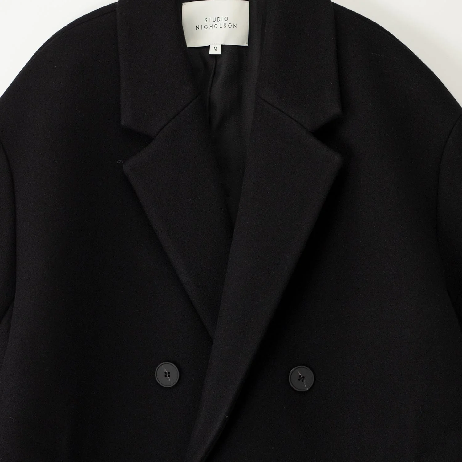 Studio Nicholson DIALL DB OVERCOAT, Black - Image 2