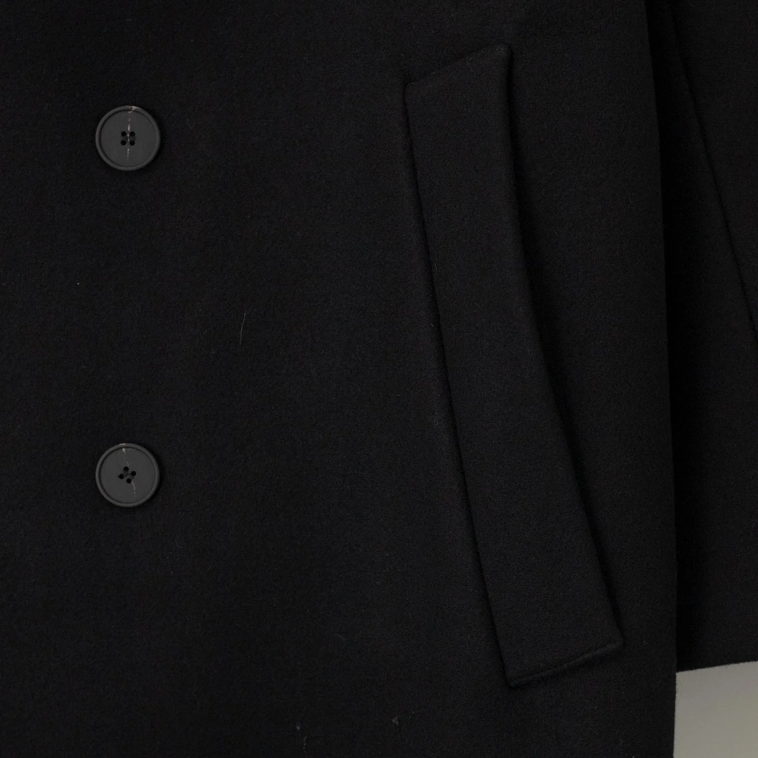 Studio Nicholson DIALL DB OVERCOAT, Black - Image 3