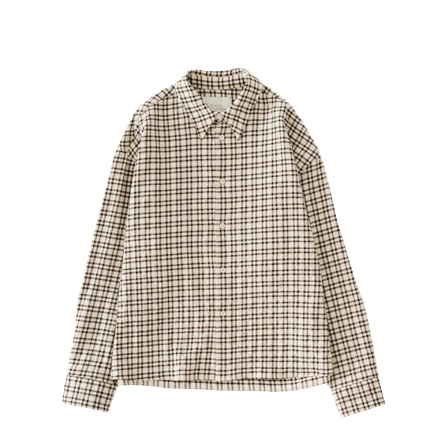 Studio Nicholson NOSTRA SHIRT, Canvas/Black Check