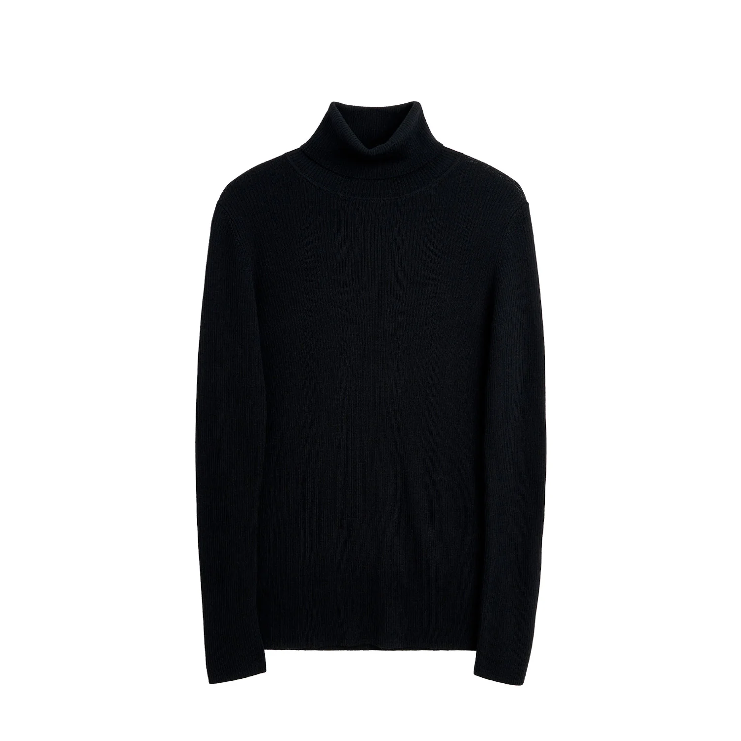 Sunflower MERINO RIB TURTLE NECK, Black