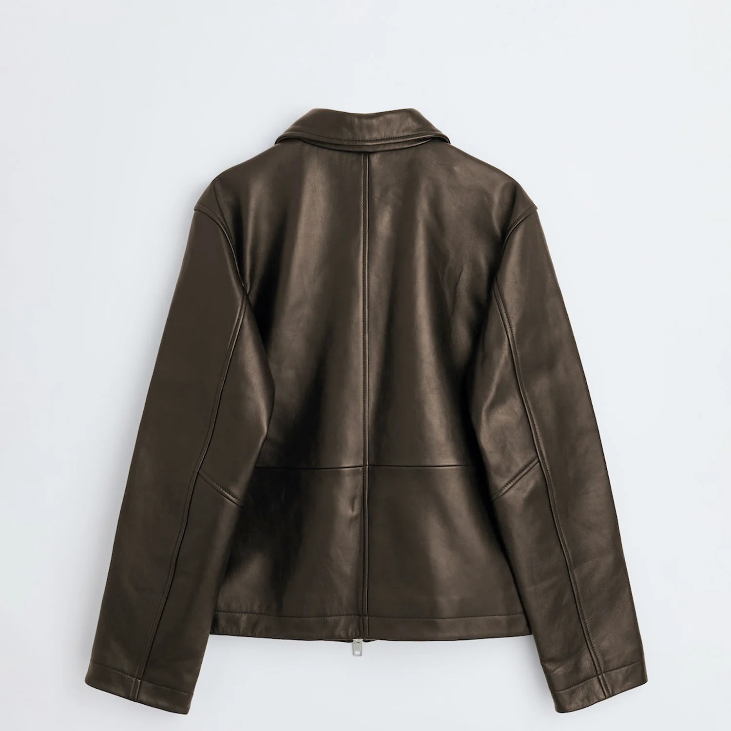 Sunflower SHORT LEATHER JACKET, Brown - Image 2