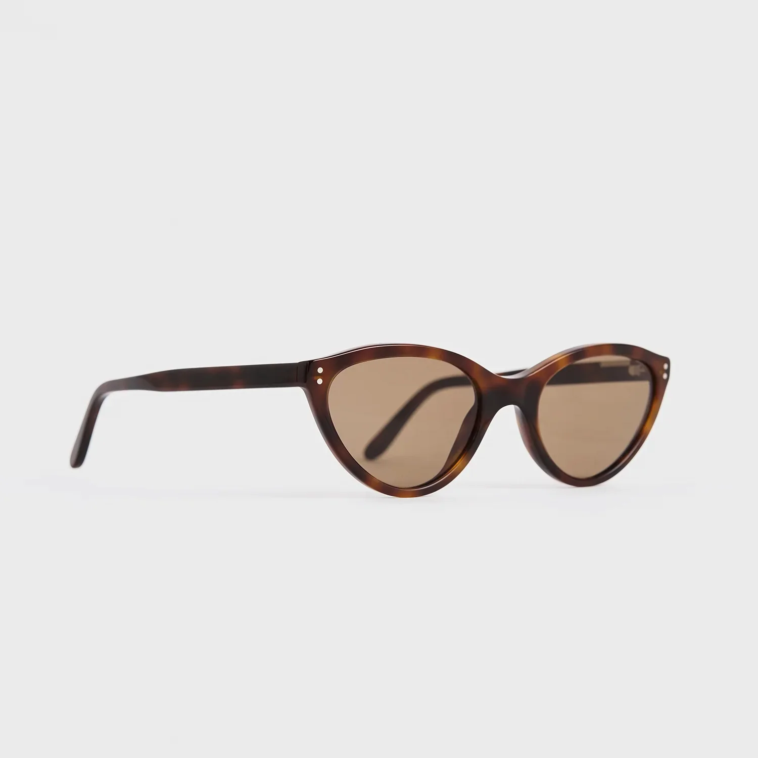 TOTEME CATEYE SUNGLASSES, Dark Havana - Image 2