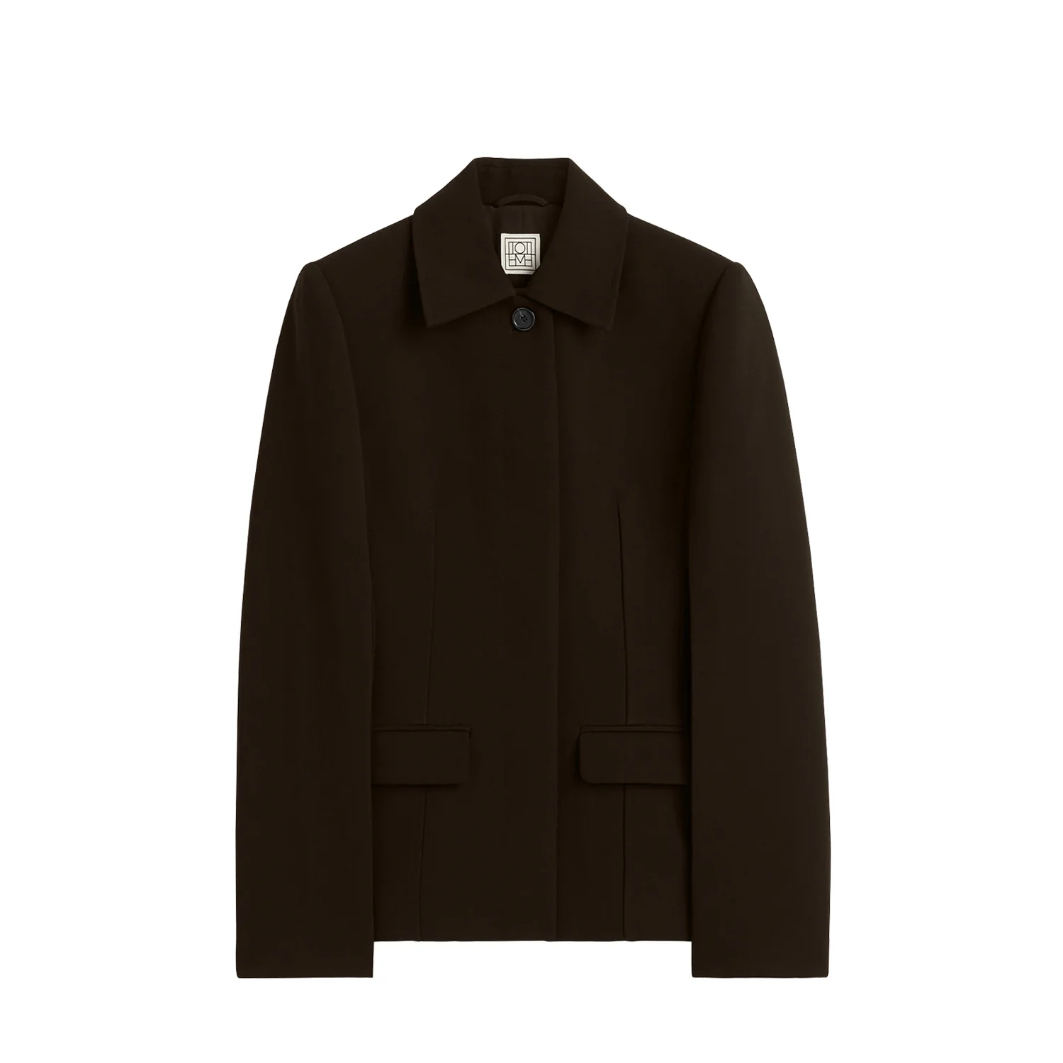TOTEME CINCHED POCKET JACKET, Bark