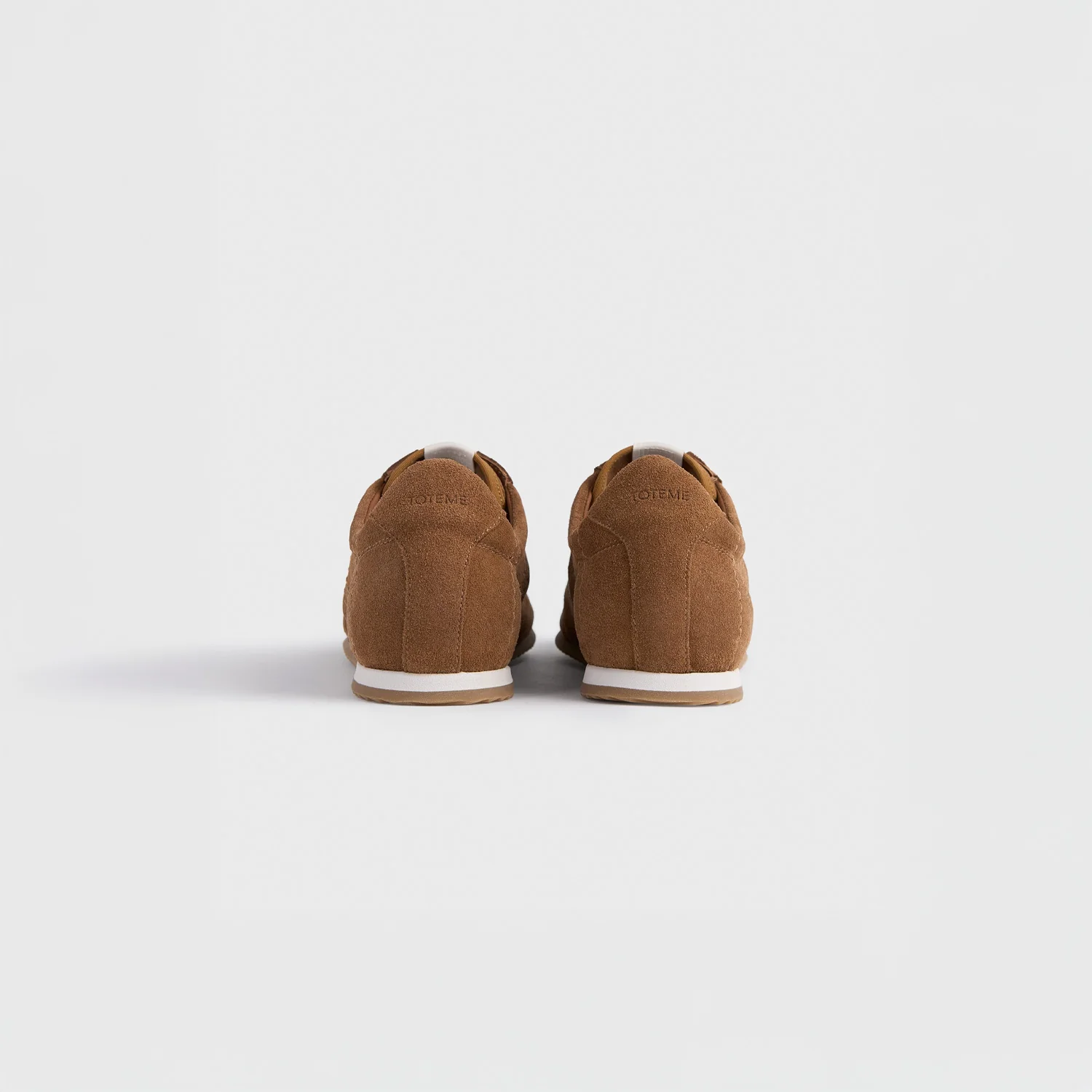 TOTEME FLEX SUEDE SNEAKERS, Copper - Image 4