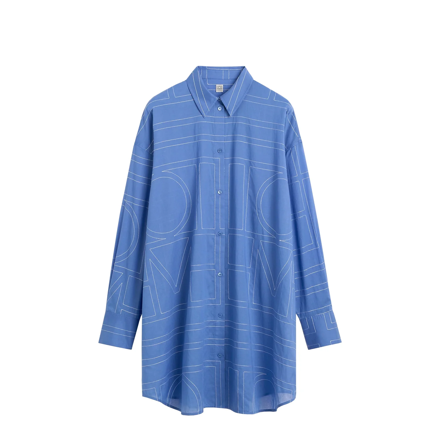 TOTEME LONG SUMMER SHIRT, Cobalt