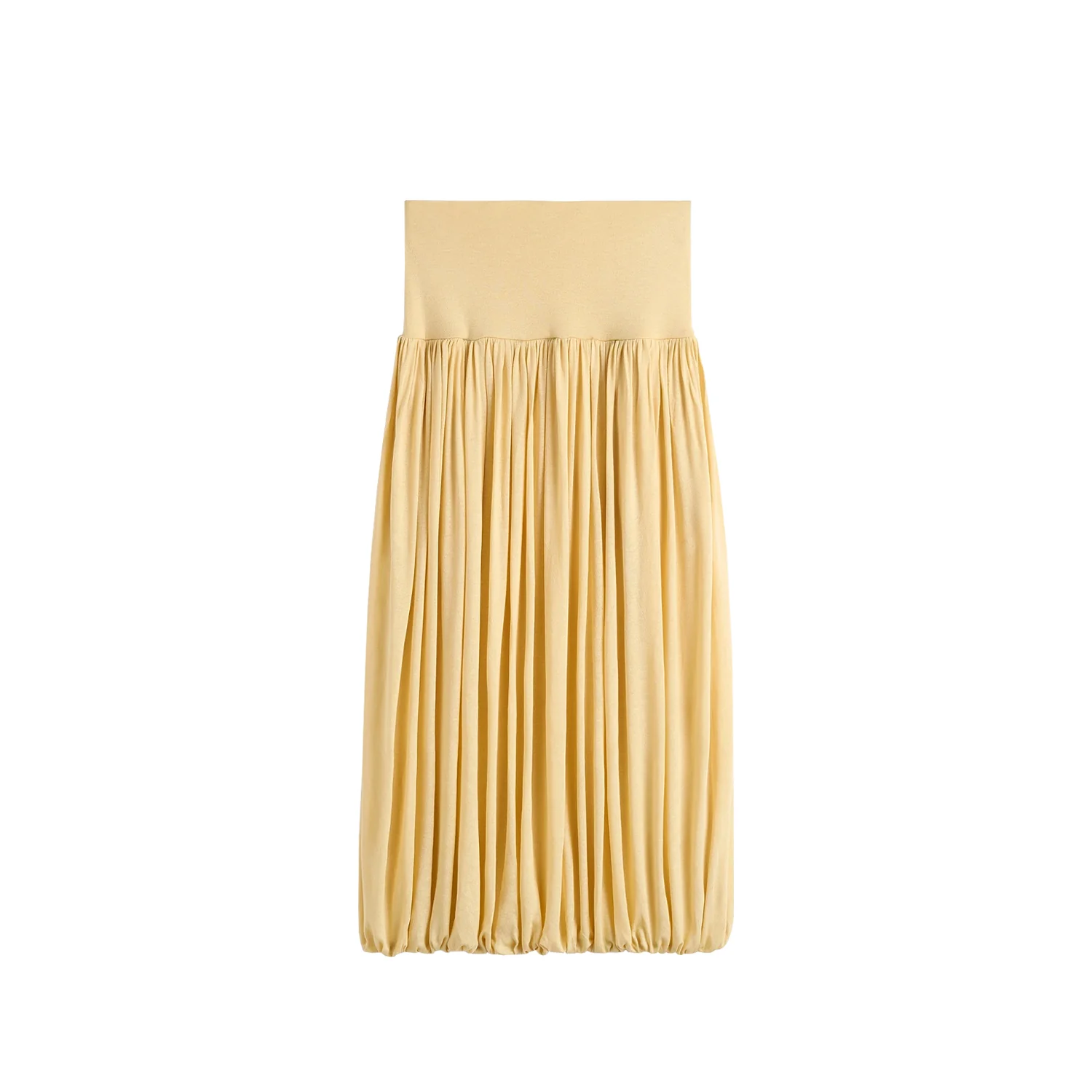 TOTEME SOFT GATHERED SKIRT, Champagne