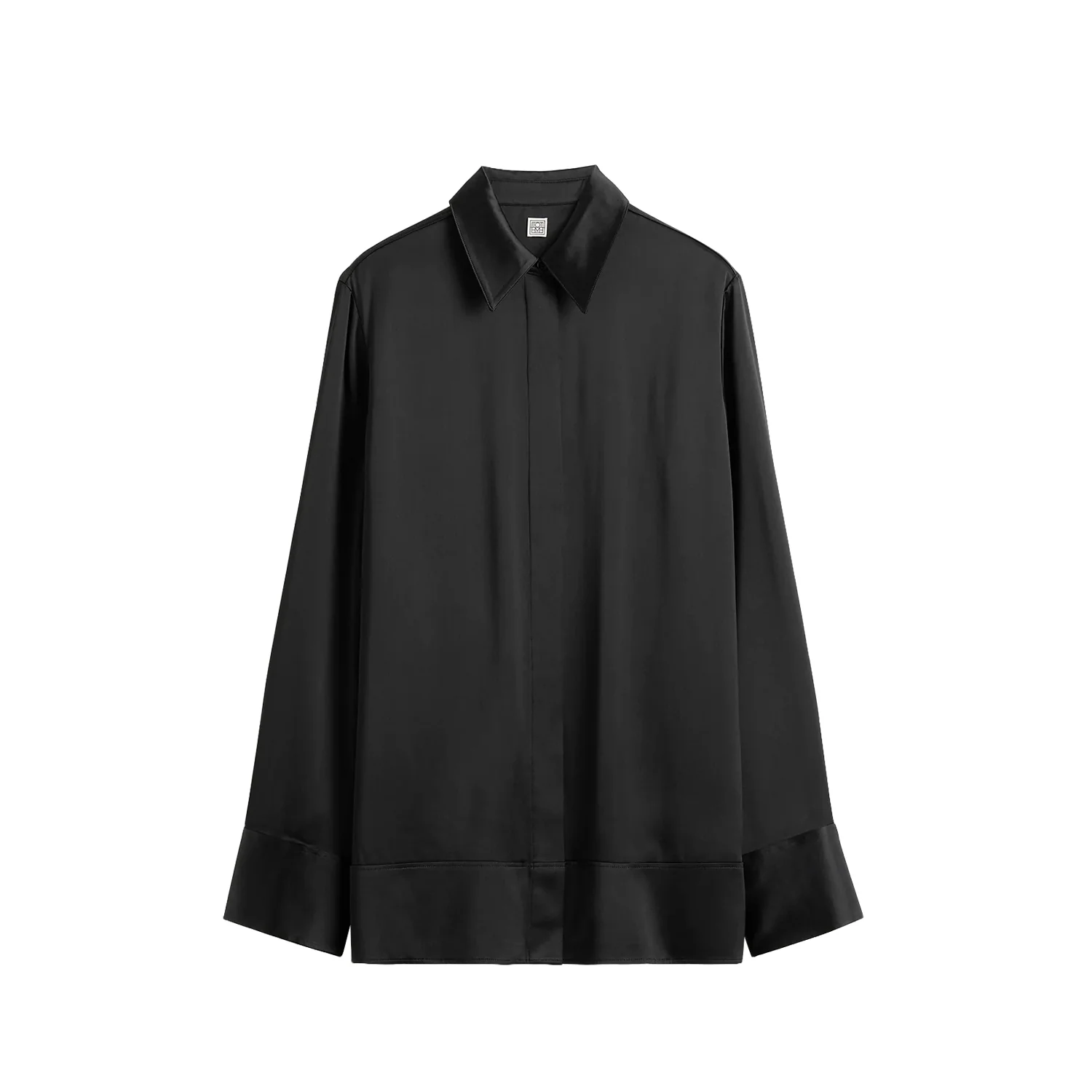 TOTEME SOFT TUXEDO SHIRT, Black