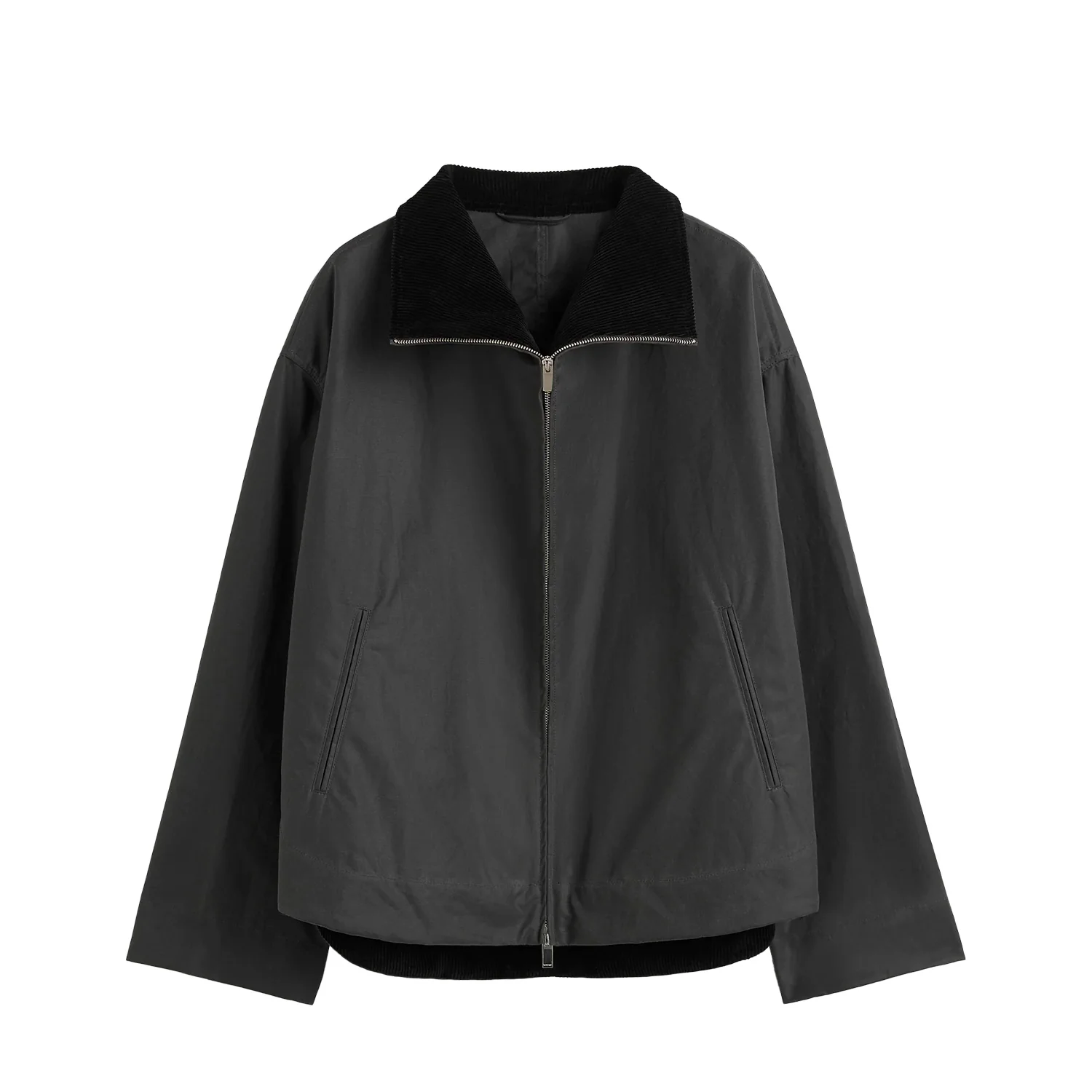 TOTEME ZIPPED COUNTRY JACKET, Washed Black