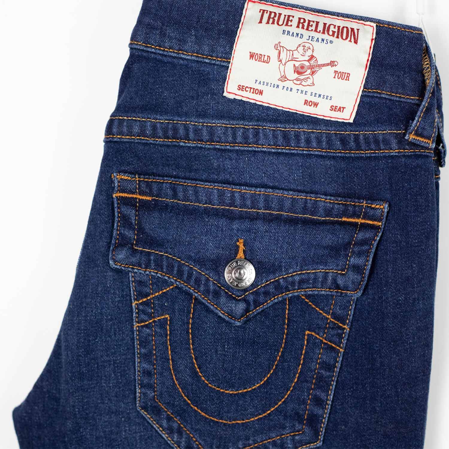True Religion BILLY FLAP BOOTCUT JEANS, Damon Dark Wash - Image 3