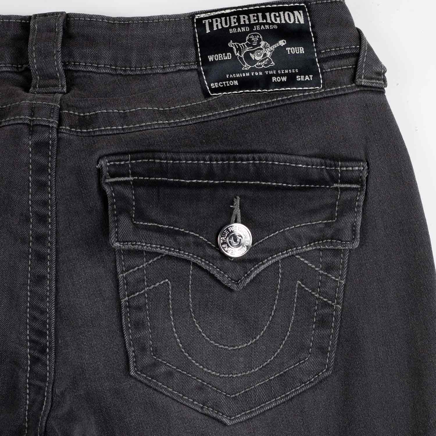 True Religion JOEY LOW RISE FLARE JEAN, Charcoal - Image 3