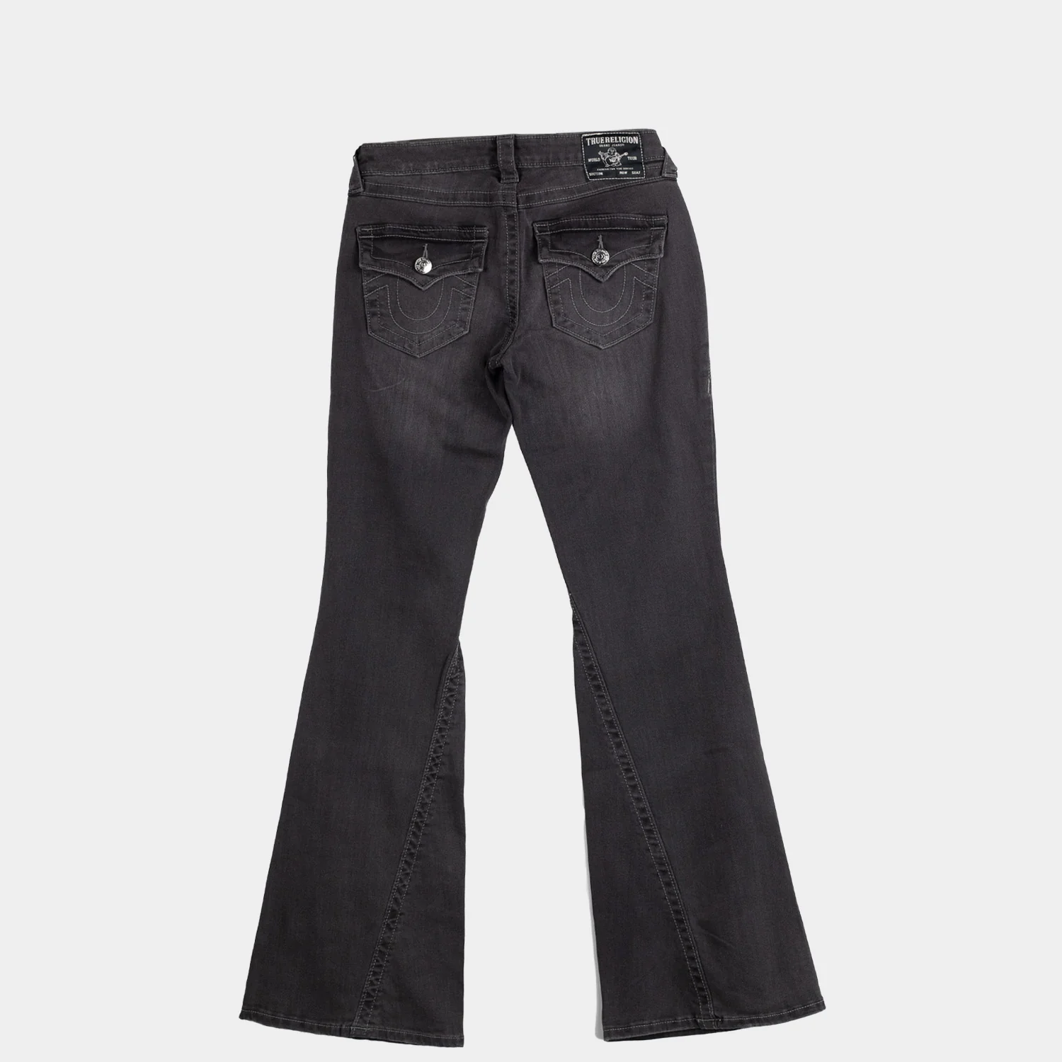 True Religion JOEY LOW RISE FLARE JEAN, Charcoal - Image 4