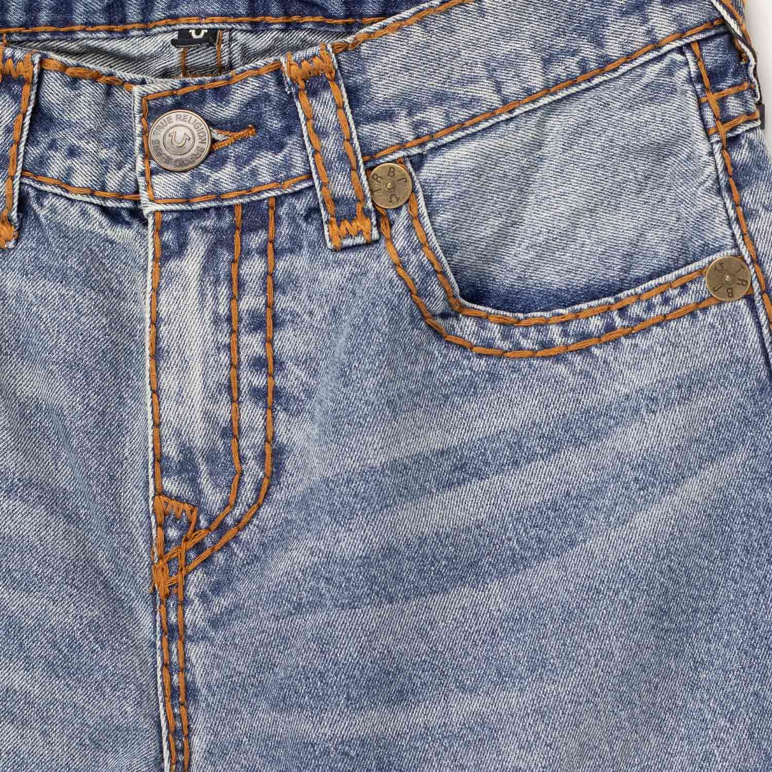 True Religion VINNY ULTRA BAGGY T FLAP ALLEY LOOP, Light Wash - Image 2