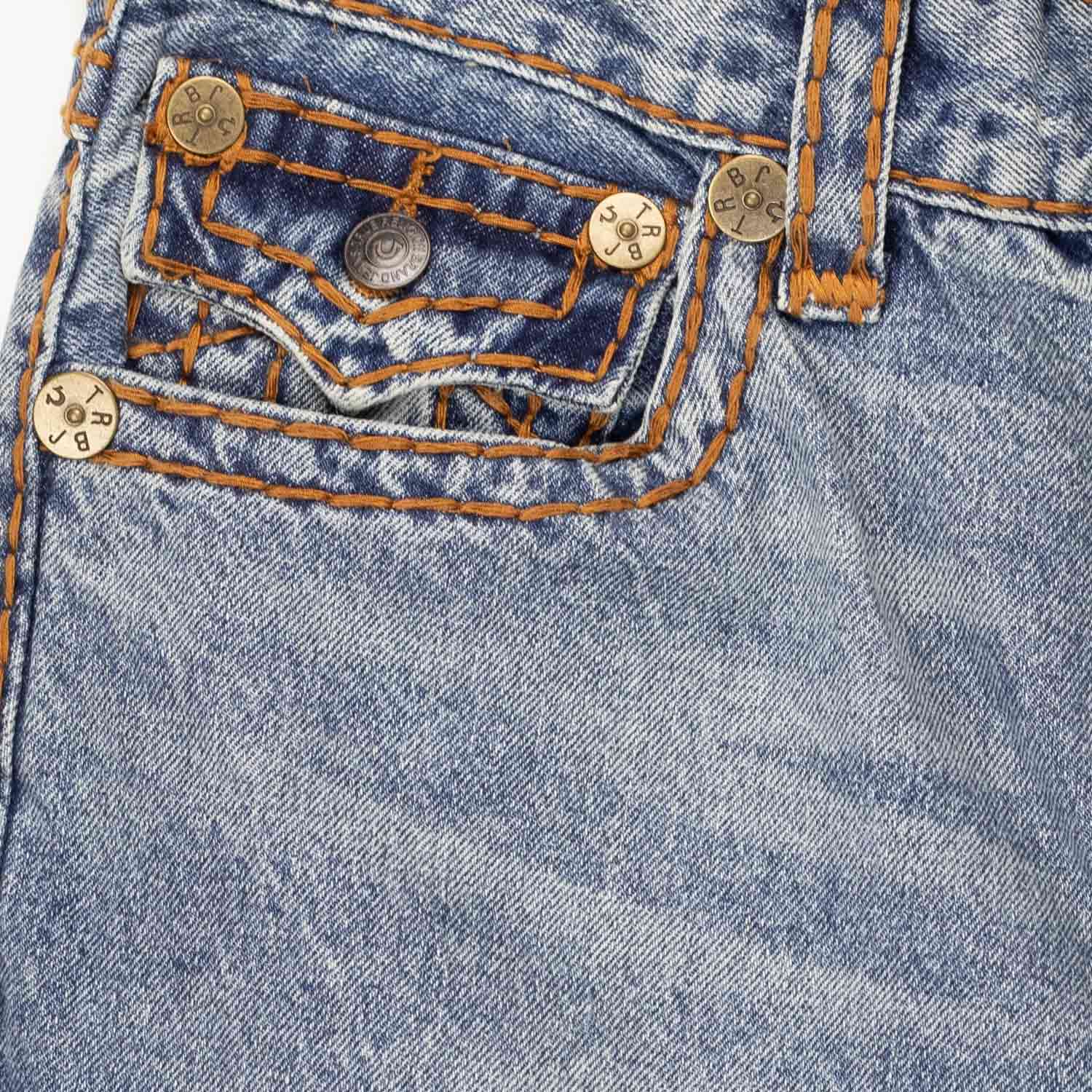 True Religion VINNY ULTRA BAGGY T FLAP ALLEY LOOP, Light Wash - Image 3