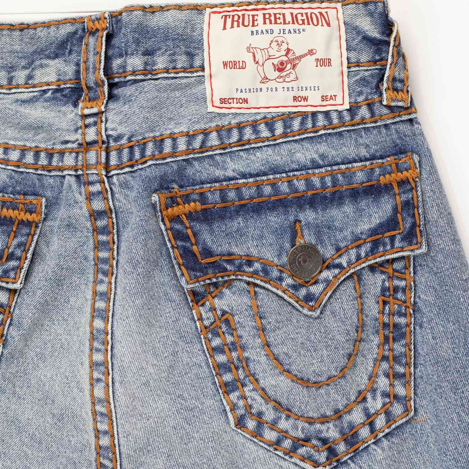 True Religion VINNY ULTRA BAGGY T FLAP ALLEY LOOP, Light Wash - Image 5