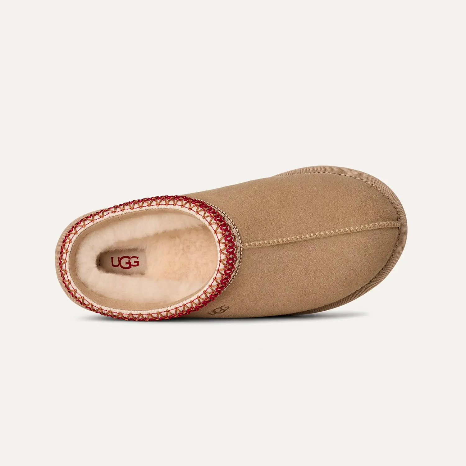 UGG W'S TASMAN II, Sand/Dark Cherry - Image 3